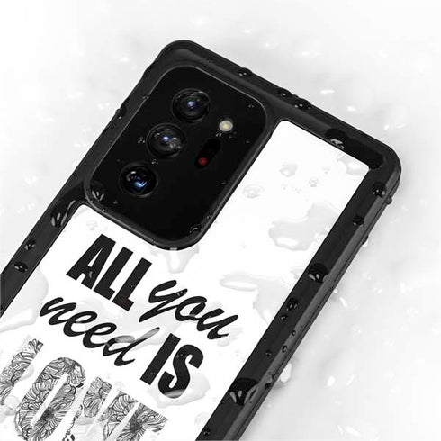 All You Need Is Love BW Galaxy Note20 Ultra 5G Waterproof Case